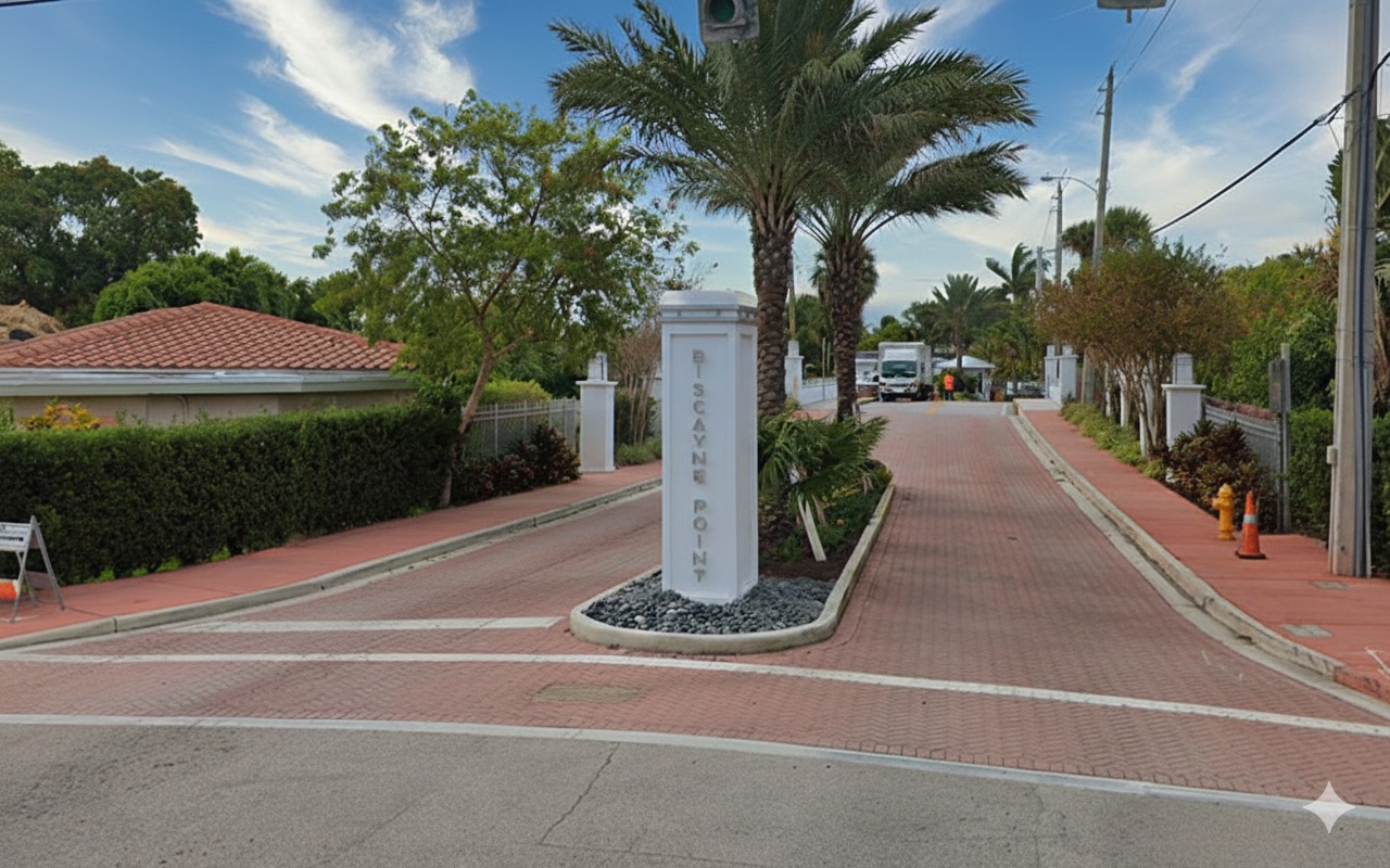 Entrance to the Biscayne Point neighborhood