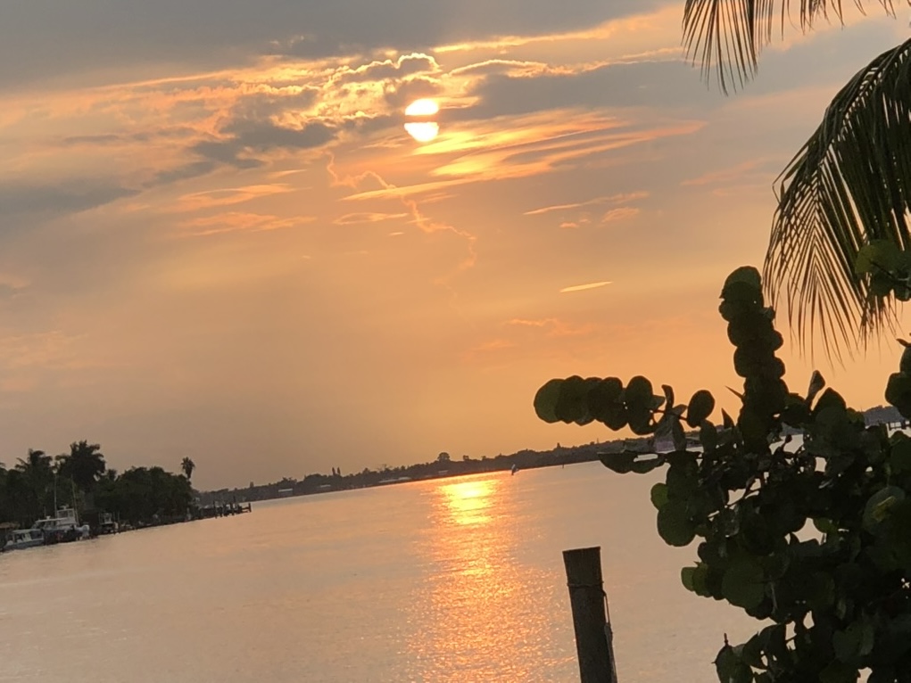 Sun reflected in water