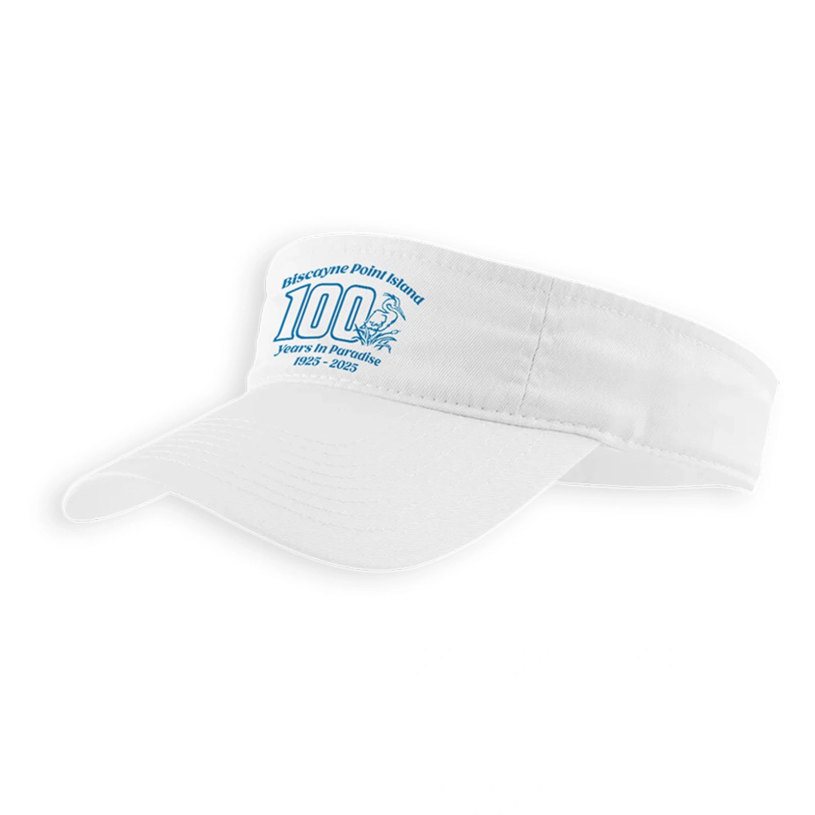 Embroidered White Visor